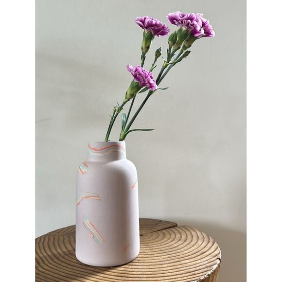 Peaches the studio Rainbow Nerikomi bud vase‎ - Picture 1 of 5